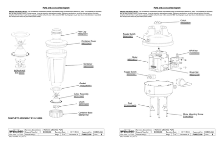 Diagram Diagram and Parts List for 1G908CCC  Hamilton Beach Blender